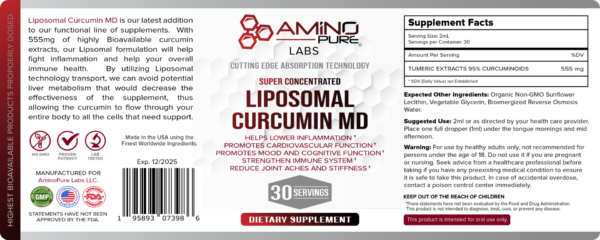 Liposomal Curcumin Extra Strength 30 servings - Image 3